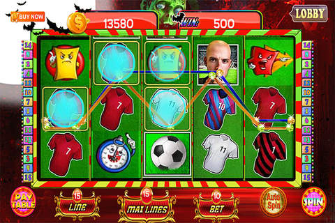 Big golden Slots: Of Soccer Spin Zoombie screenshot 3
