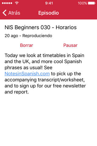 Just1Cast – “Learn Spanish: Notes in Spanish Inspired Beginners” Edition screenshot 3