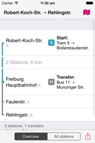 Freiburg Rail Map Lite screenshot 4