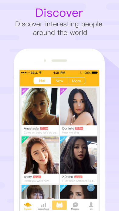 Screenshots of MeowChat for iPhone