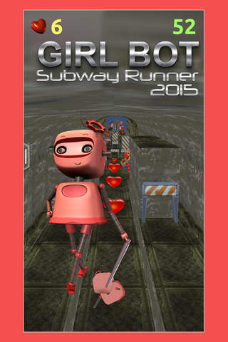 Girlbot Subway runner - A girl droid subway running & chase for love screenshot 4