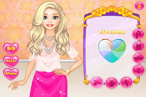 芭比娃娃最美长发公主 - 甜心公主爱化妆，灰姑娘美丽日记，女孩免费爱玩游戏 screenshot 3