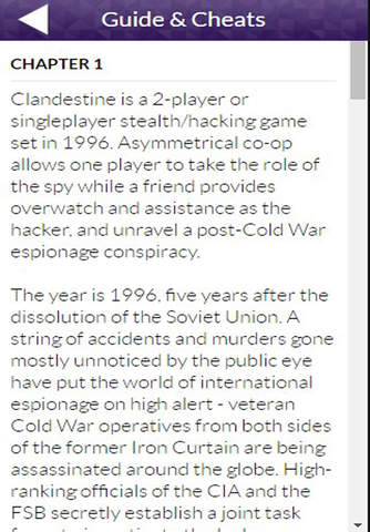 PRO - Clandestine Game Version Guide screenshot 2