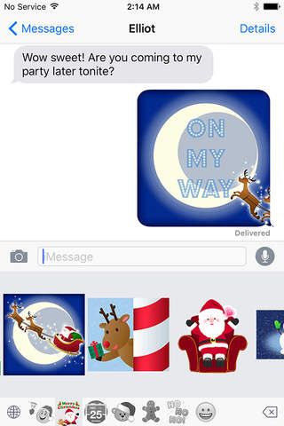 Christmas Emoji & GIF Keyboard screenshot 2