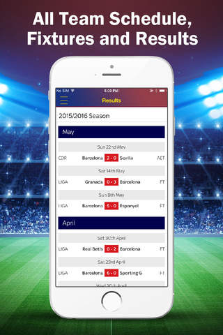 Live Scores & News for FC Barcelona App screenshot 2