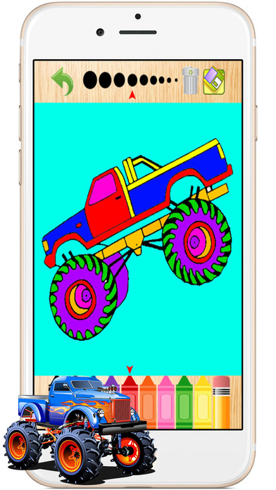 Monster Trucks Kids Coloring Books Games for Kids screenshot 3