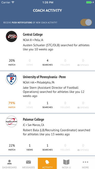 NCSA Athletic Recruiting screenshot 3