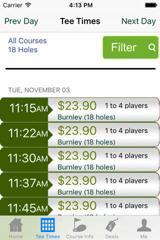 Burnley Golf Tee Times screenshot 2