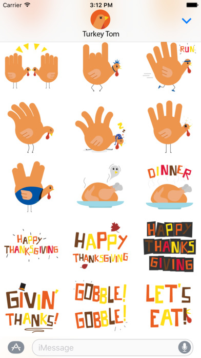 Hand Turkey Stickers screenshot 4