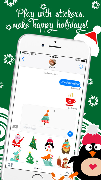 Christmas Santa and New Year stickers for iMessage screenshot 3