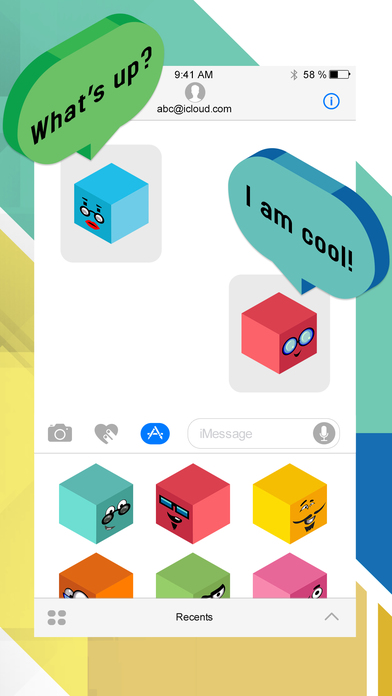 Amazingly Cubed Sticker Set for iMessage screenshot 3