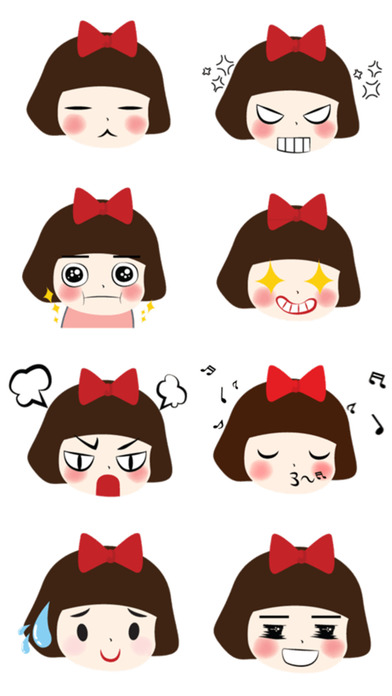 Girl with Bow Stickers! screenshot 4