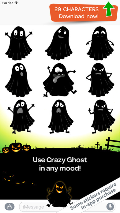 Crazy Ghost 2 - funny Stickers Smileys & Emoji screenshot 3