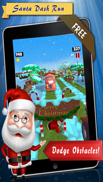 Santa Dash Run - Endless Frozen Subway Christmas screenshot 3