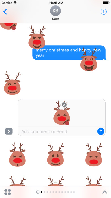 Funny reindeer for Christmas emojis - Fx Sticker screenshot 3