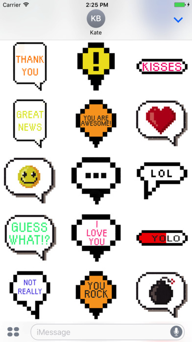 Pixel Messages Stickers screenshot 4