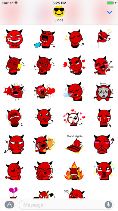 Cute Devil Sticker Pack! screenshot 2
