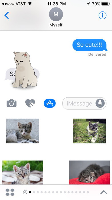 Kitten Stickers for iMessage screenshot 2