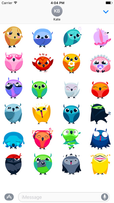 Funny owl choir animated - Fx Sticker screenshot 2