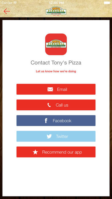 Tony's Pizza & Italian Restaurant screenshot 2