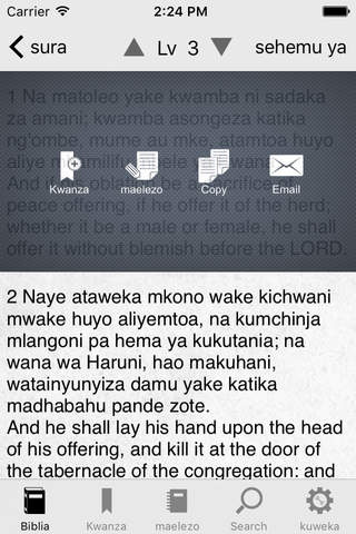 Swahili KJV English Bible screenshot 3