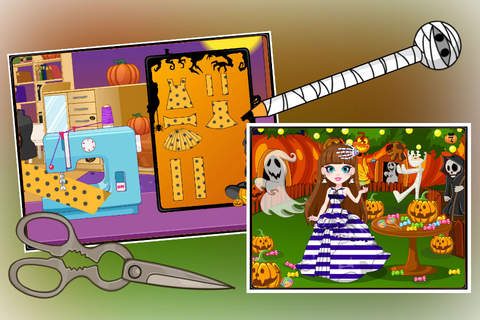 Girl Halloween Ghost Design-Pumpkin Party&Crazy fashion Show screenshot 2