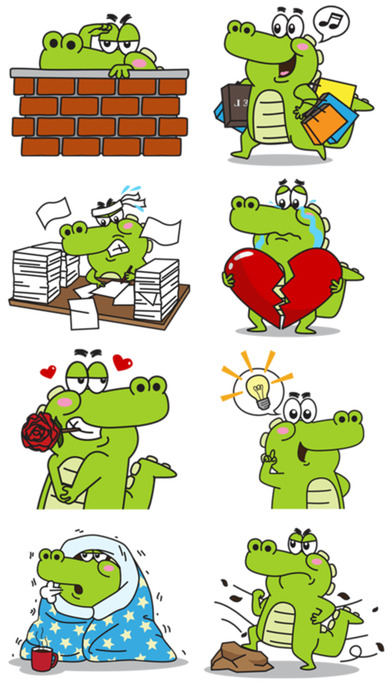 Nimble Crocodile Stickers! screenshot 4