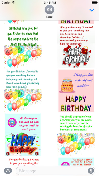 Birthday funny stickers for iMessage screenshot 3