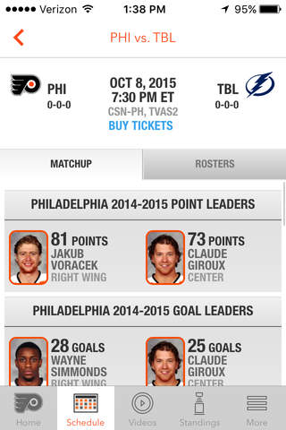 Philadelphia Flyers screenshot 2