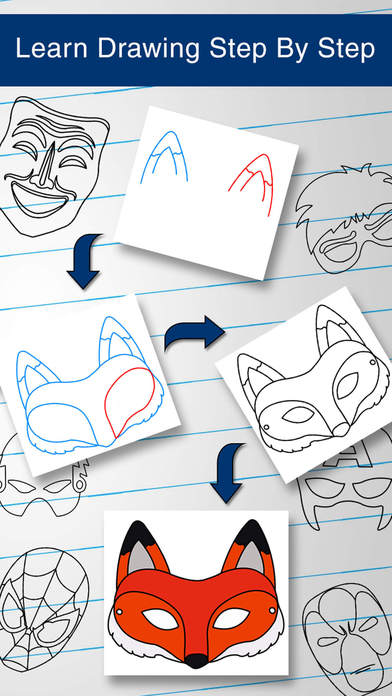 How to Draw Face Masks screenshot 4