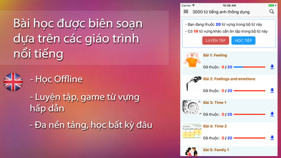Hoc Tieng Anh - Tu Vung Tieng Anh screenshot 3