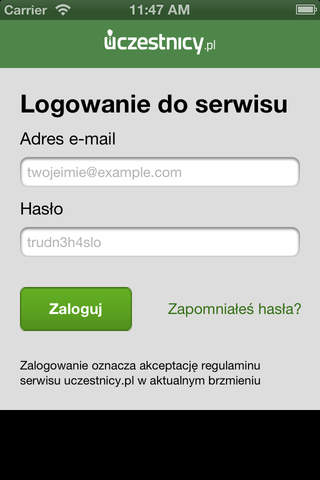 uczestnicy.pl Checkin app screenshot 3