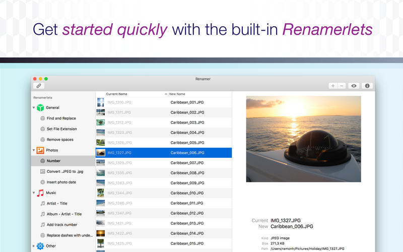 Renamer 5 for Mac 5.0.1 序号版 – Mac上好用的文件批量重命名工具
