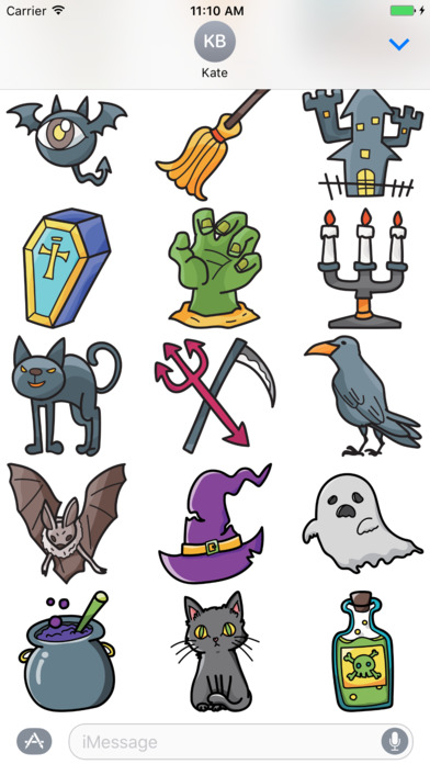 Happy Halloween Doodle Stickers screenshot 2