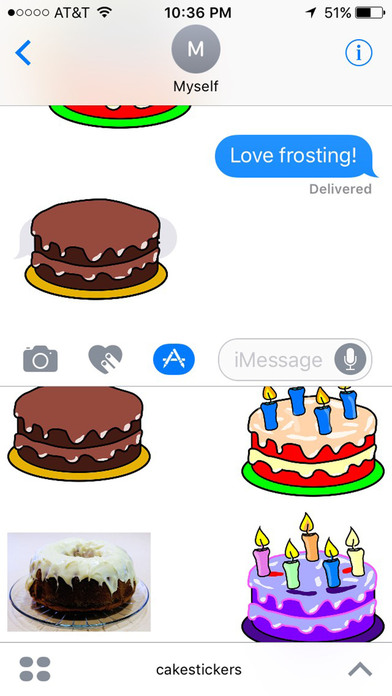 Cake Stickers for iMessage screenshot 2
