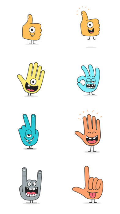 Funny Hands Stickers! screenshot 4