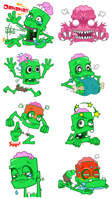 Zombie Stickers for iMessage! screenshot 4