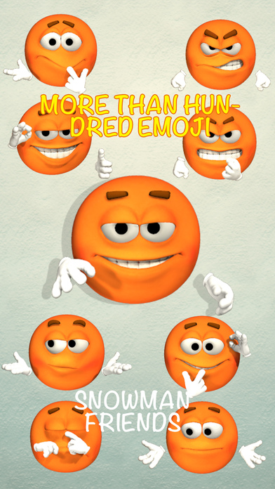 SnowMan Stickers emoji 3d animated Smileys Buddy screenshot 4