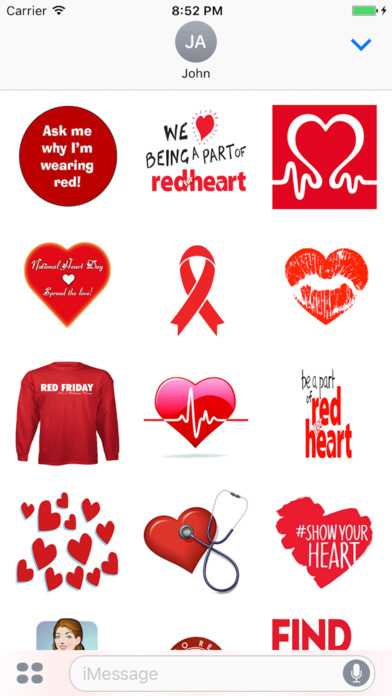 Happy National Wear Red Day Stickers screenshot 2