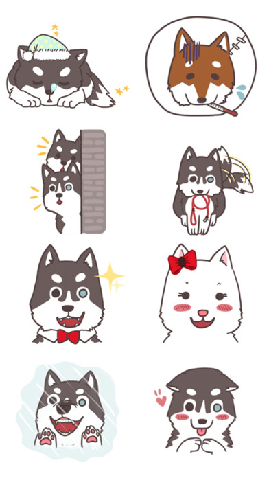 Husky Family - Funny Stickers! screenshot 3