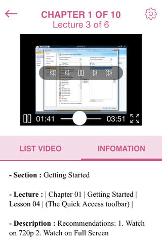 Video Training for Microsoft Access 2007 screenshot 4