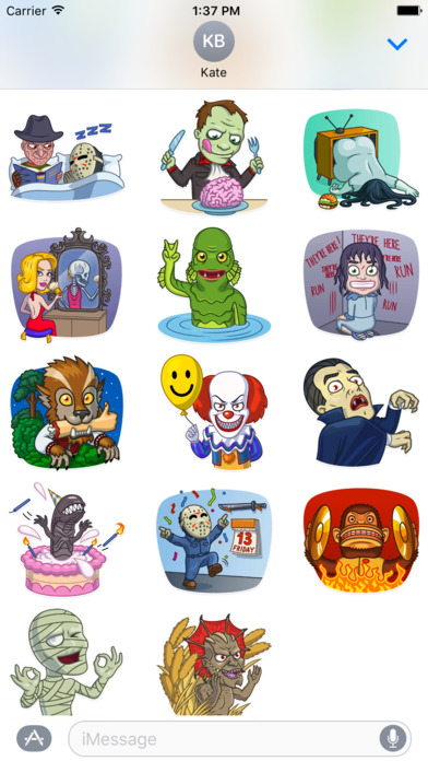 Horror Characters for Halloween Stickers screenshot 3