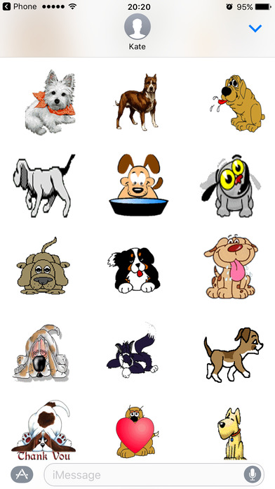 Dog Stickers Animated Emoji Emoticons for iMessage screenshot 2