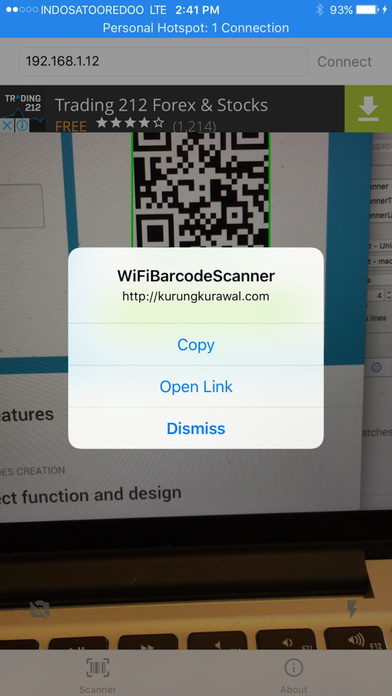 WiFi Barcode Scanner screenshot 2
