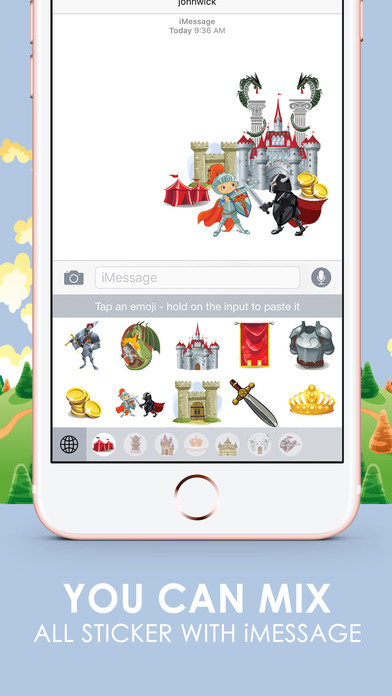 Castle Emoji Stickers Keyboard Themes ChatStick screenshot 3