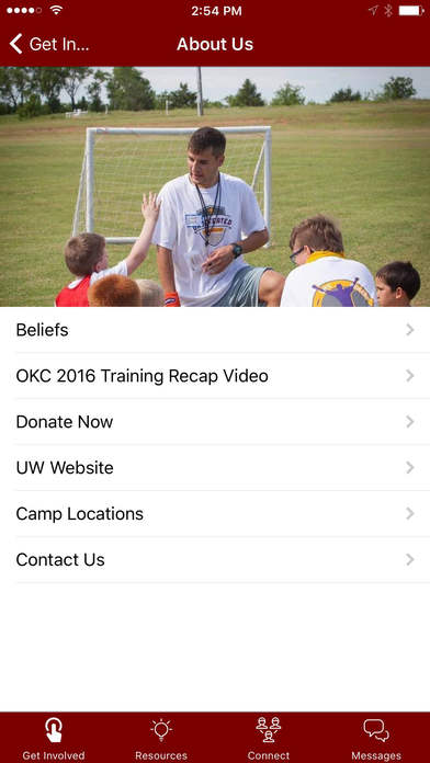 UW Camps screenshot 2