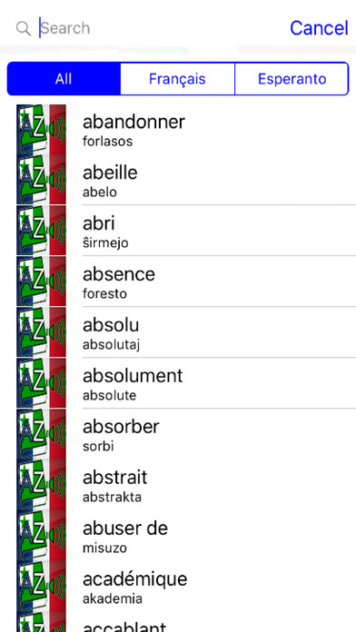 Audiodict Français Esperanto Dictionnaire Audio screenshot 2
