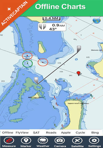 Bora Bora charts GPS offline map Navigator screenshot 2