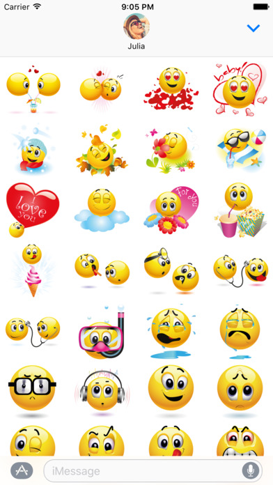 Emoji Stickers Pack for iMessage screenshot 2