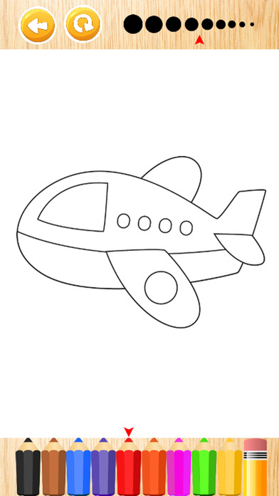 Airplane Coloring Book Games for Kids and Toddlers screenshot 3
